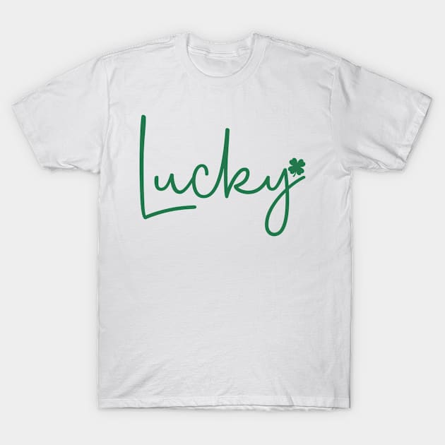 Lucky - four leaf glover - Irish T-Shirt by Originaliti Designs